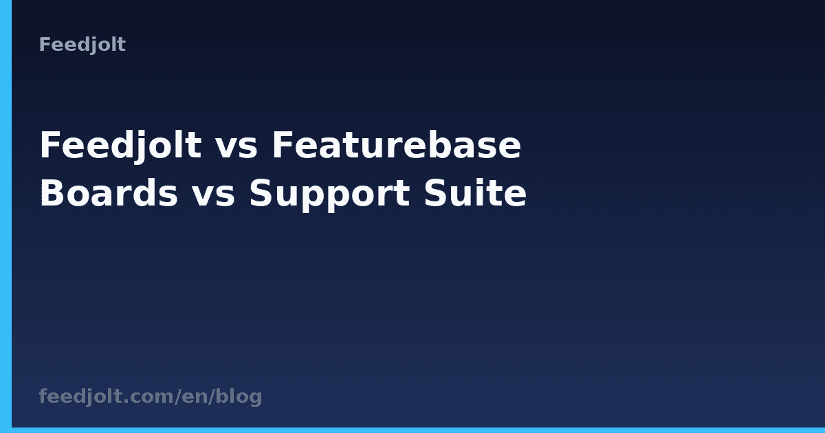 Feedjolt vs Featurebase: Boards & Roadmap vs Support Suite