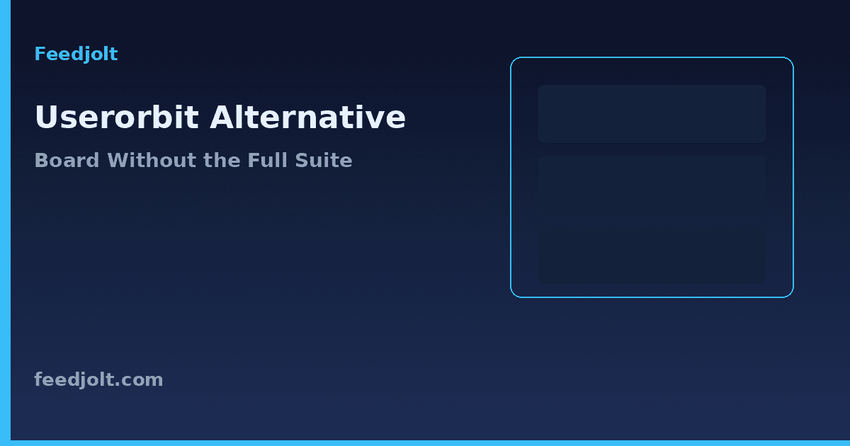 Userorbit Alternative: Feedback Board Without the Full Suite