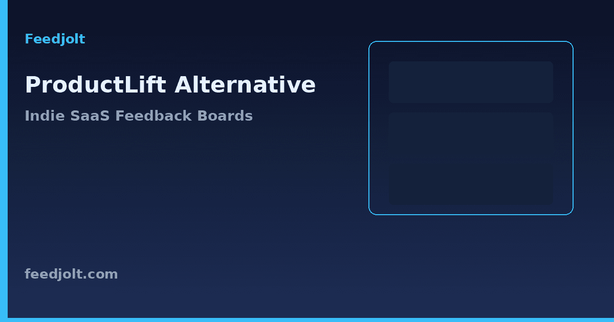 ProductLift Alternative for Indie SaaS Feedback Boards